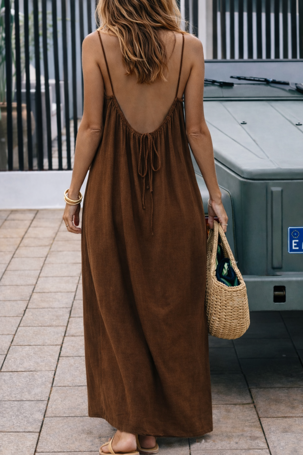 Valresse Backless Cami Maxi Dress